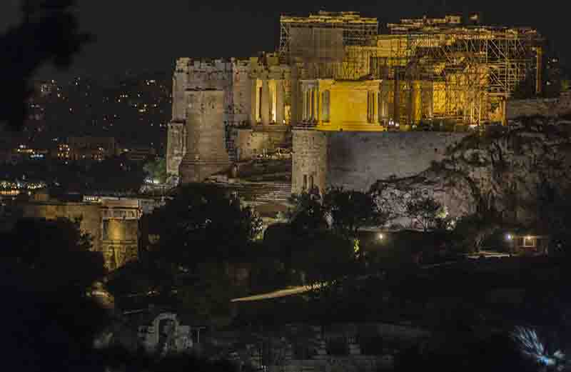 47 - Grecia - Atenas - La Acropolis - imagen nocturna